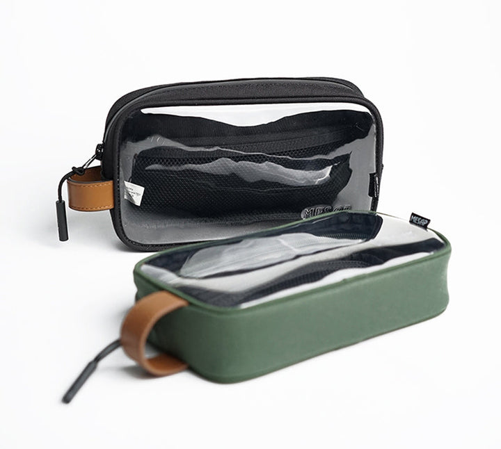 Lisslune | Waterproof Portable Travel Bag, with Multiple Compartments and Large Capacity, for Cosmetics, Makeup Brushes, Toiletry, Jewelry & Digital Accessories