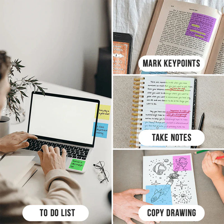 Lisslune | Waterproof Transparent Sticky Notes