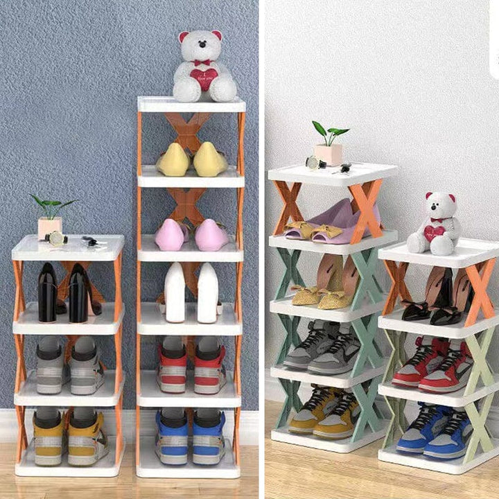 Lisslune | Foldable Multi-Layer Shoe Rack, Shoe Storage Organizer