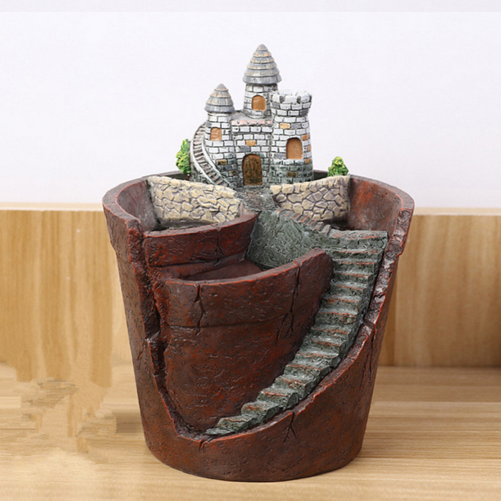 Lisslune | Succulent decorative flower pot for mini garden – Bonsai planting pot for micro landscape and garden
