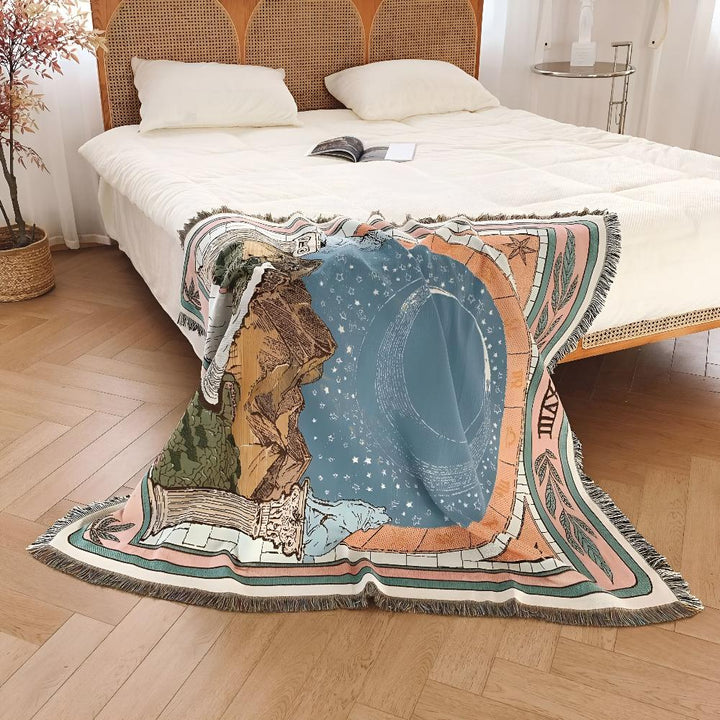Lisslune | Moon Tarot Tapestry Blanket