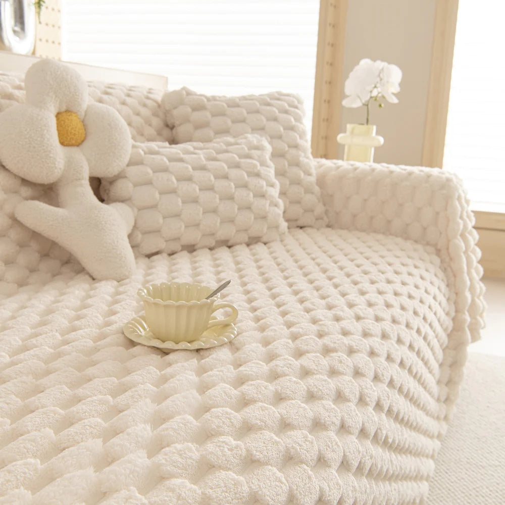 Lisslune | Tufted Rabbit Synthetic Sofa Cover