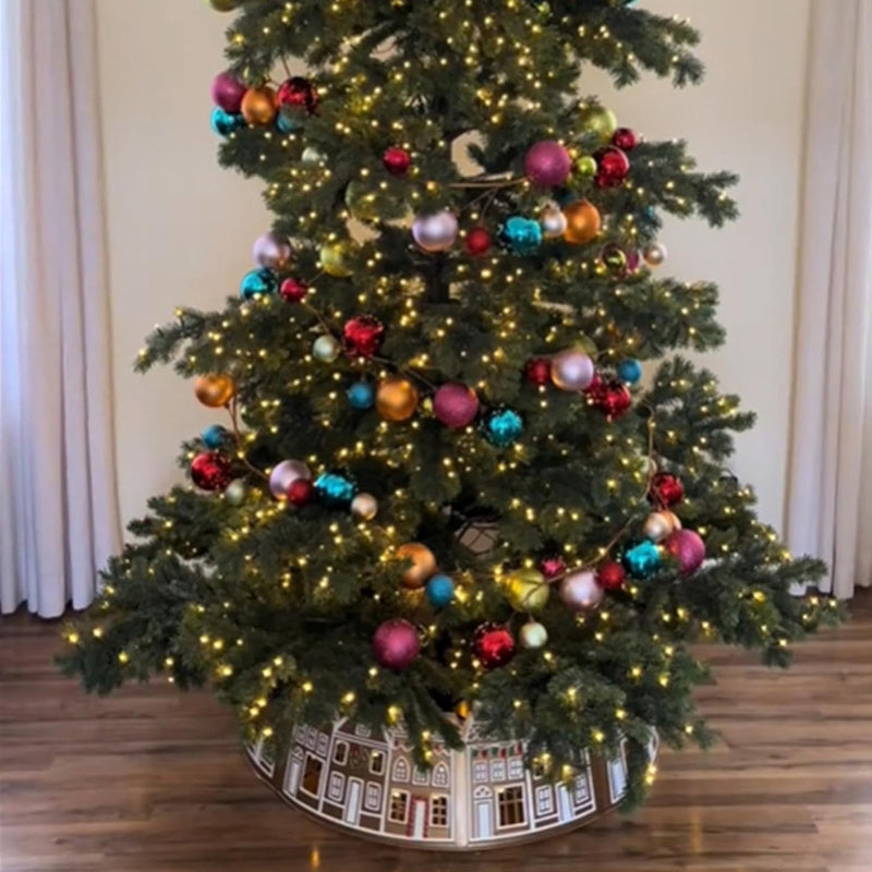 Lisslune | LED Gingerbread House Christmas Tree Collar Tree Skirt