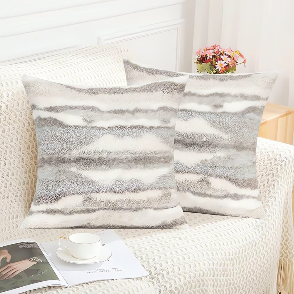 Lisslune | Marble Inspired Plush Cushion Cover