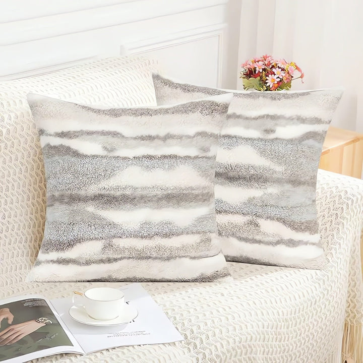 Lisslune | Marble Inspired Plush Cushion Cover