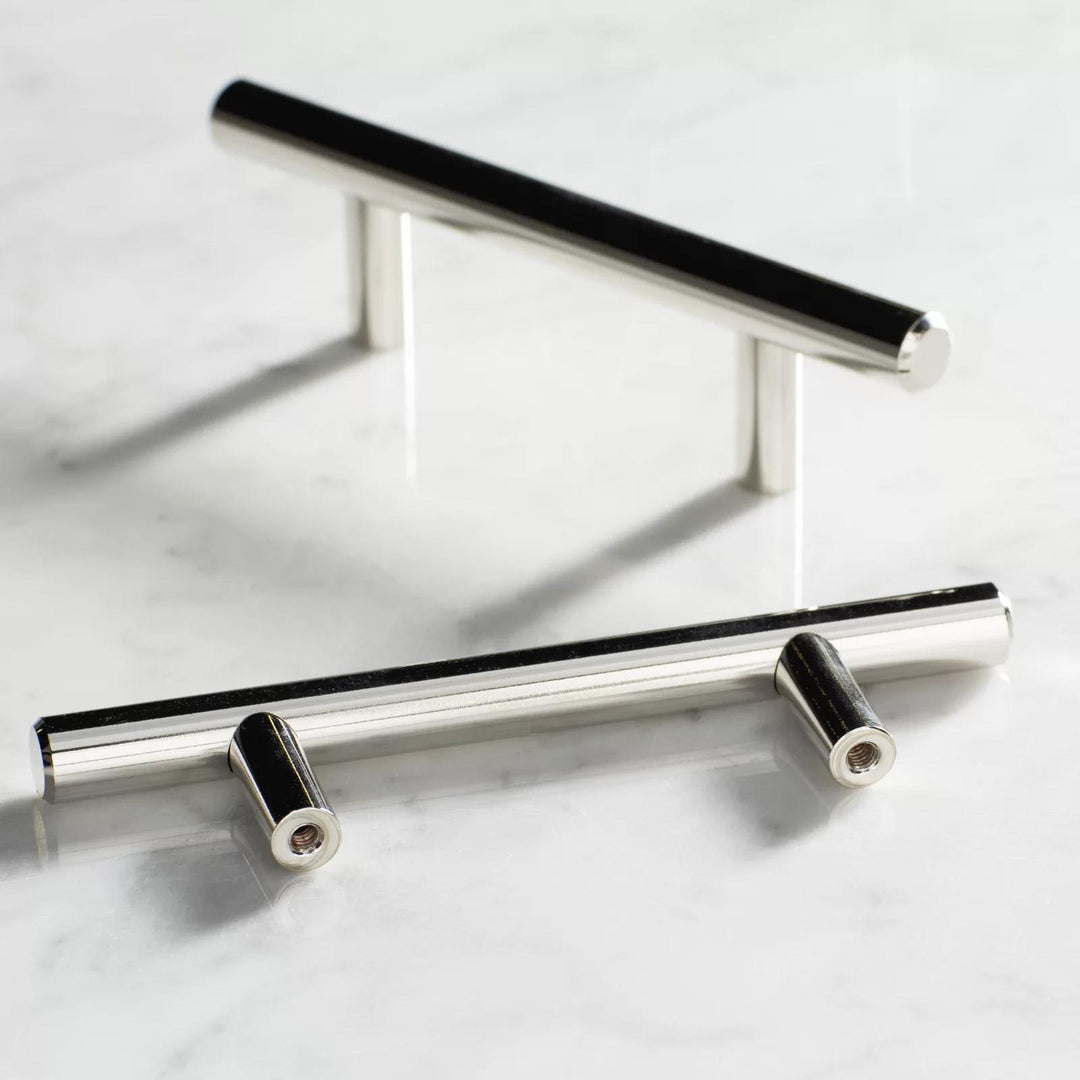 Lisslune | Brushed Nickel Modern Stainless Steel Drawer Hardware T-Bar Handles