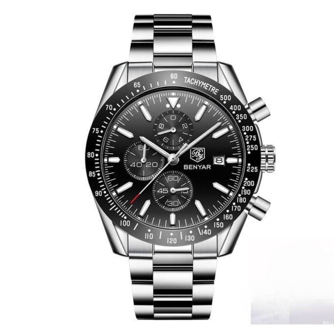 Lisslune | Men’s Waterproof Quartz Watch with Leather Strap