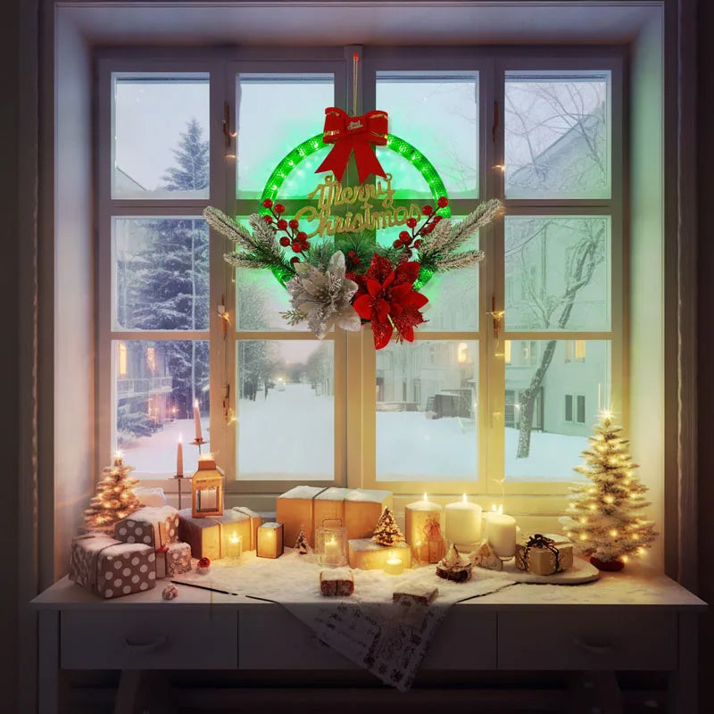 Lisslune | Christmas Wreaths with LED Light