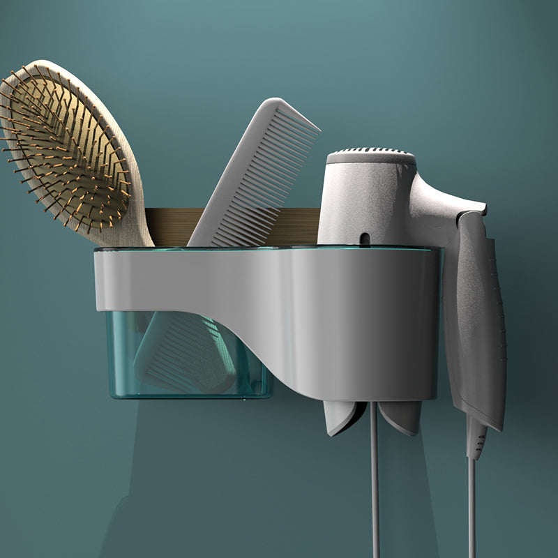Lisslune | Punch-Free Bathroom Hair Dryer Wall Shelf with Comb, Razor Racks, for Storing Toilet Bathroom Items
