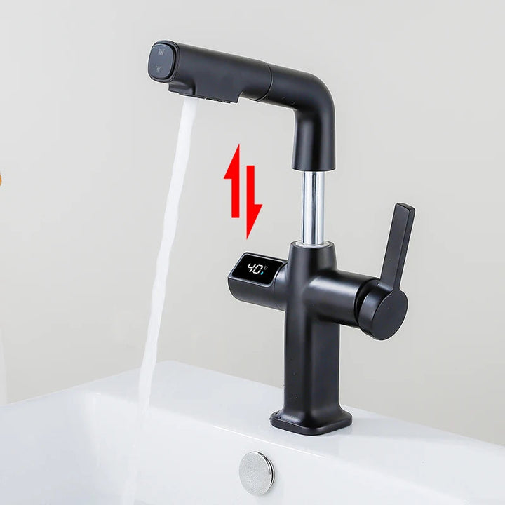 Lisslune | Elegant House Brass Aqua View Bathroom Digital Faucet
