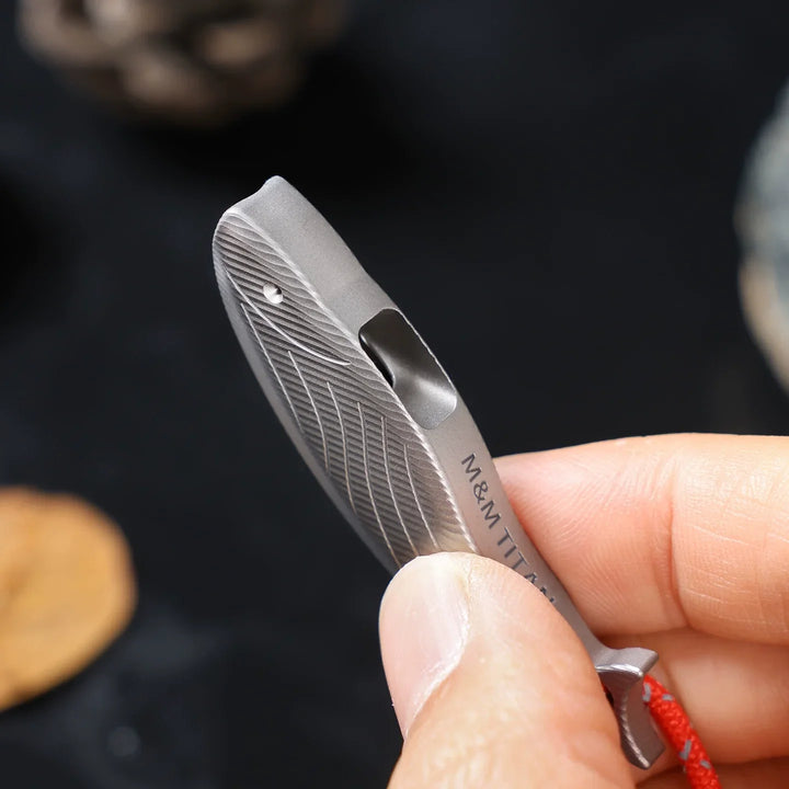 Lisslune | Pure Titanium Fish-Shaped Survival Whistle - Loud, Portable, Cute