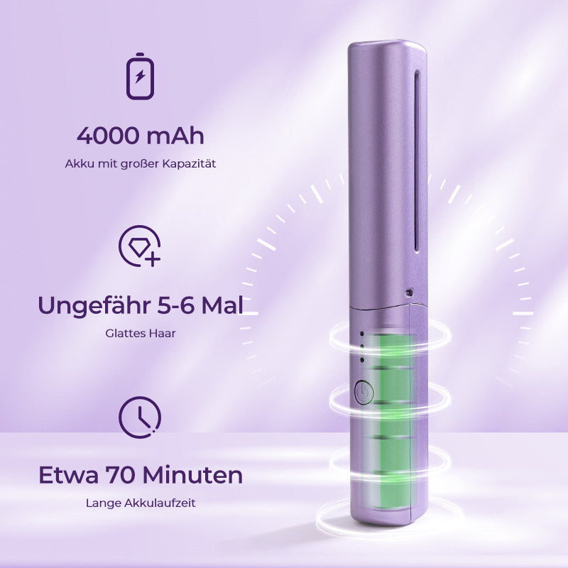 Lisslune | Portable wireless hair straightener for travel