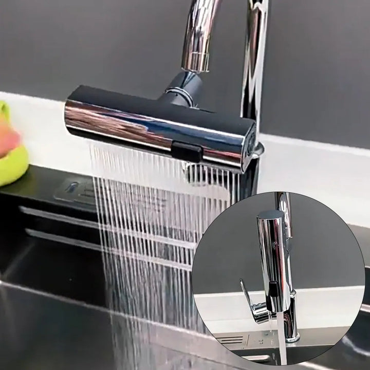 Lisslune | Universal Rotating Waterfall Sink Faucet Extension