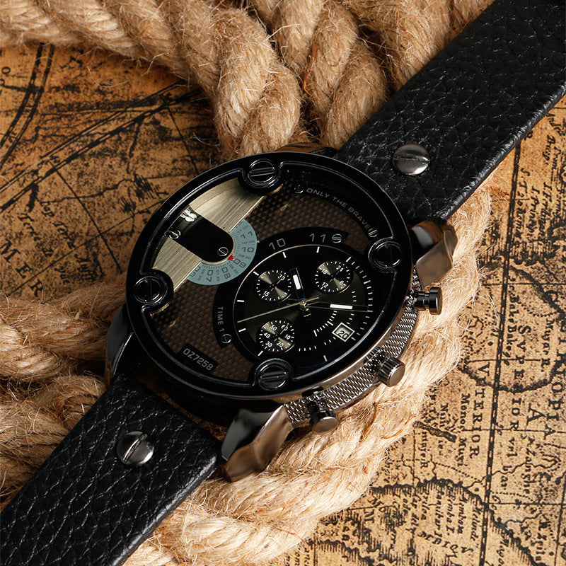 Lisslune | Men's Fashion Large Dial Style Steel Band Watch
