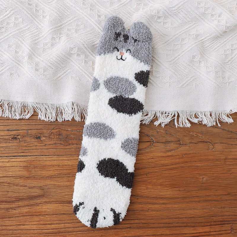 Lisslune | Fuzzy Socks with Cat Paws