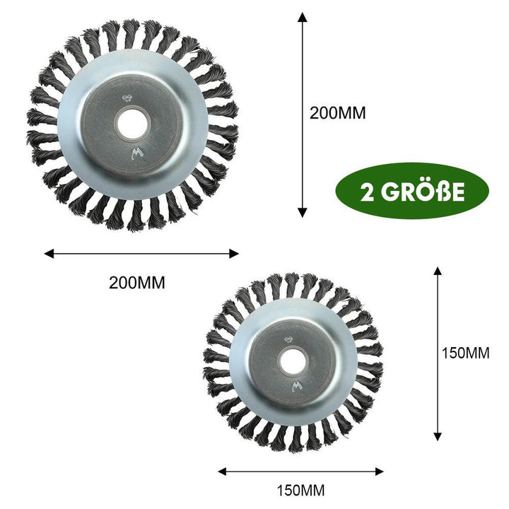Lisslune | Round Twist Wire Wheel Brush for Brushing / Weeding