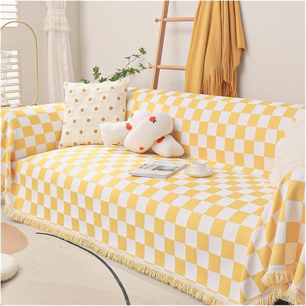 Lisslune | Checkerboard Anti-Scratch Sofa Cover