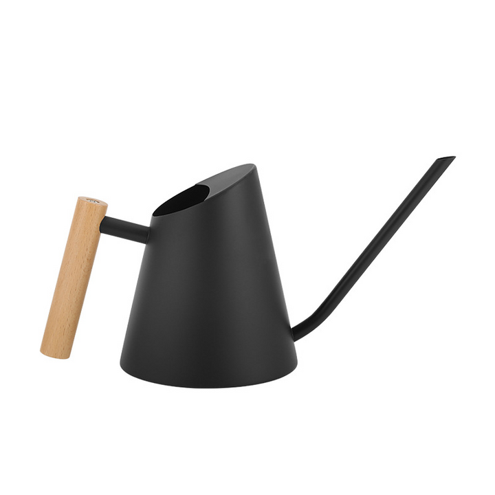 Lisslune | Modern watering can with wooden handle – Stylish watering can for plants in the garden