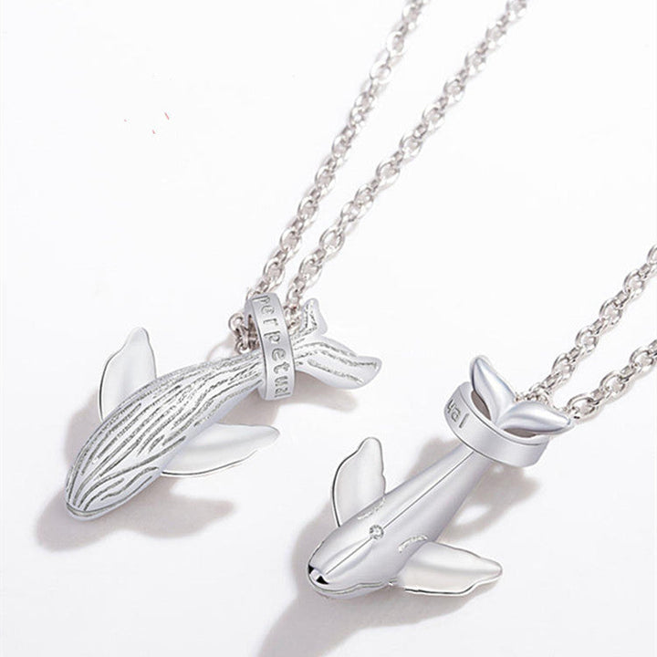 Lisslune | Whale Silver Couple Clavicle Chain