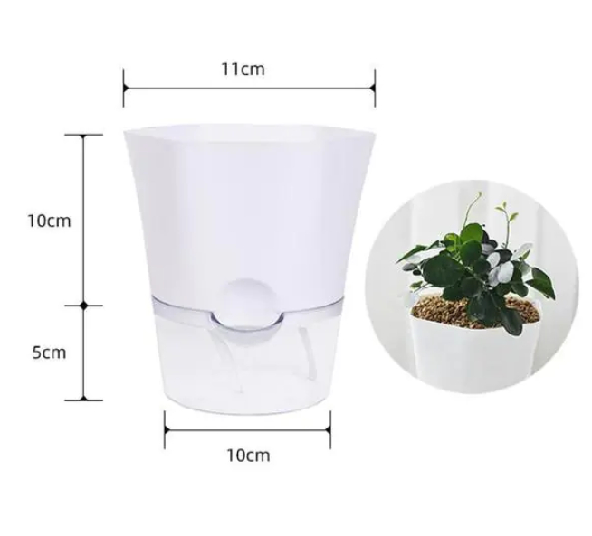 Lisslune | Plant pot with water reservoir – Self-watering flower pot for houseplants