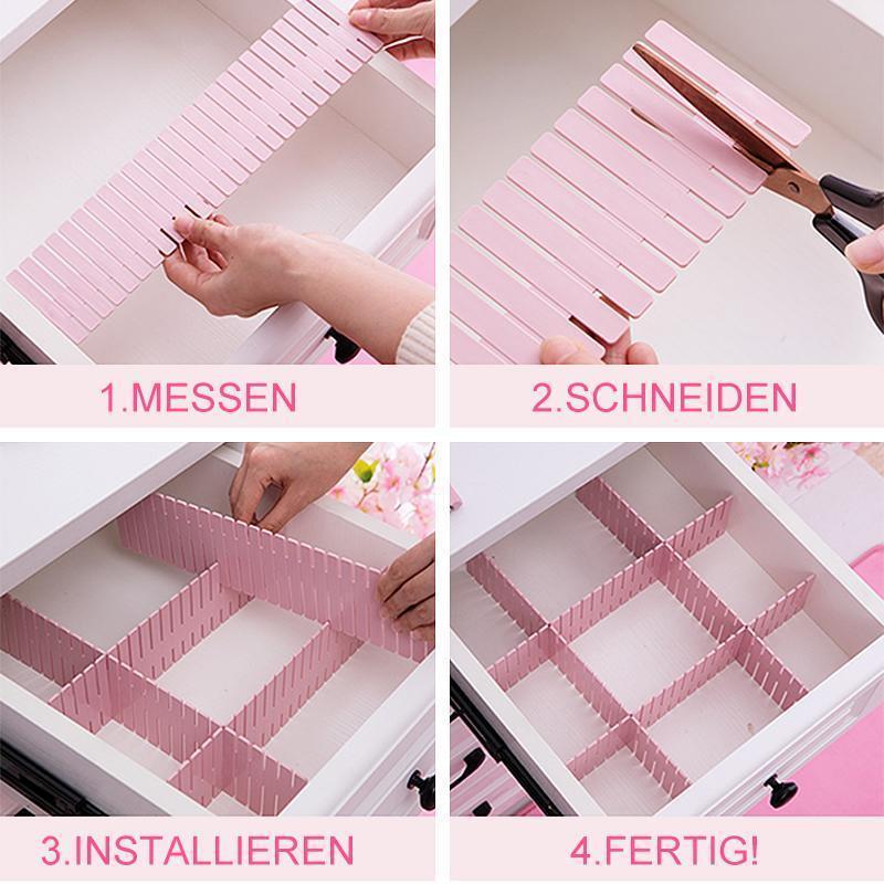 Lisslune | Bequee® Multifunctional Drawer Dividers Plastic 4 Color