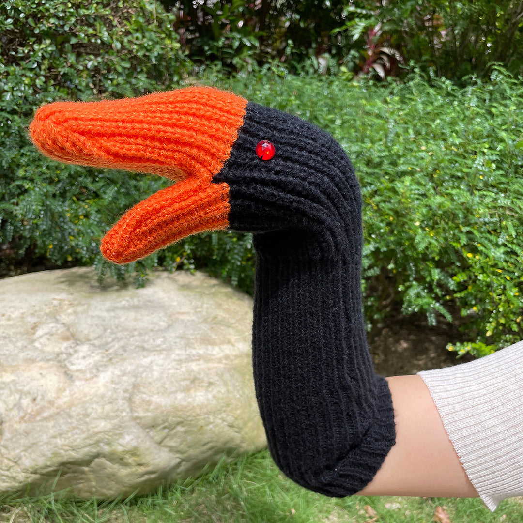 Lisslune | Knitted Warm Duck Skin Gloves