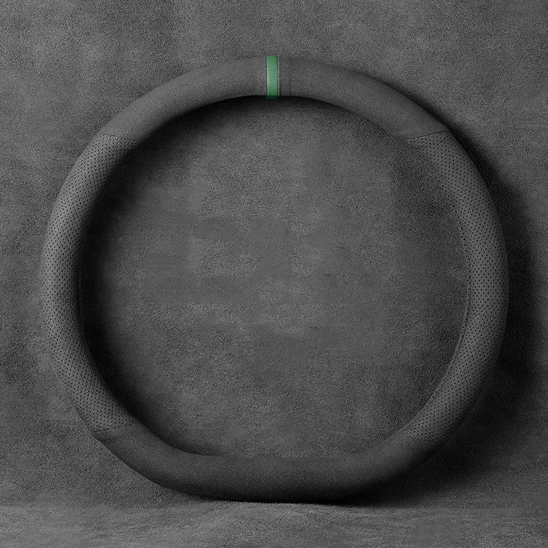 Lisslune | Universal Anti-Slip Steering Wheel Cover With Breathable Microfiber, for Round & D-shaped Steering Wheel