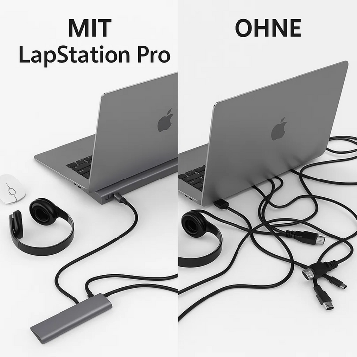 Lisslune | LapStation Pro – 11-in-1 USB-C Laptop Docking Station with HDMI, Ethernet & SD Card Ports