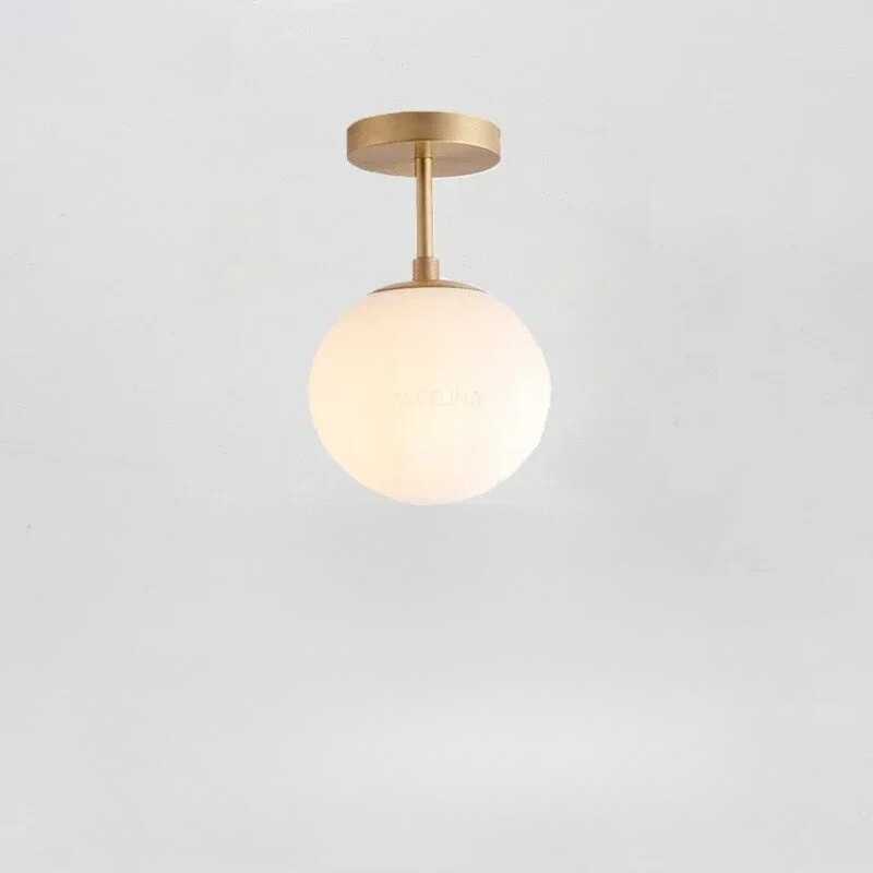 Lisslune | Ceiling light in Nordic style made of glass – Elegant white sphere for any room