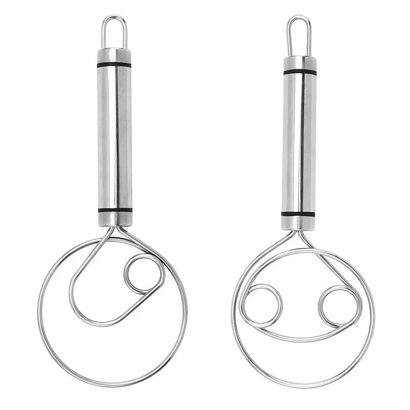 Lisslune | Robust Stainless Steel Danish Dough Whisk – Durable, Ergonomic Design for Versatile Baking & Cooking