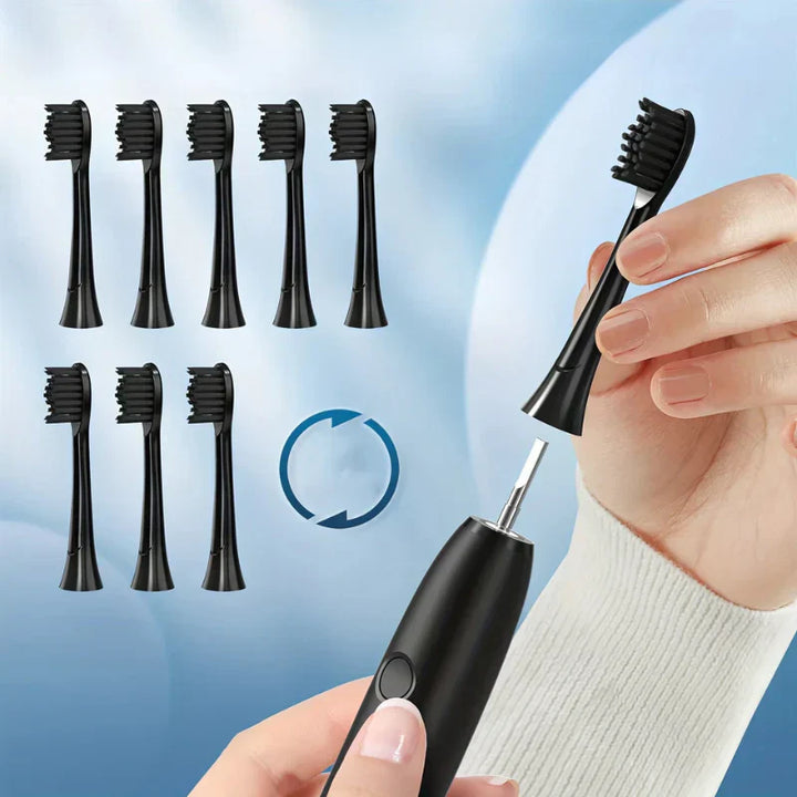 Lisslune | SonicPure Rechargeable Toothbrush – Whisper-Quiet, Powerful & Including 8 Brush Heads