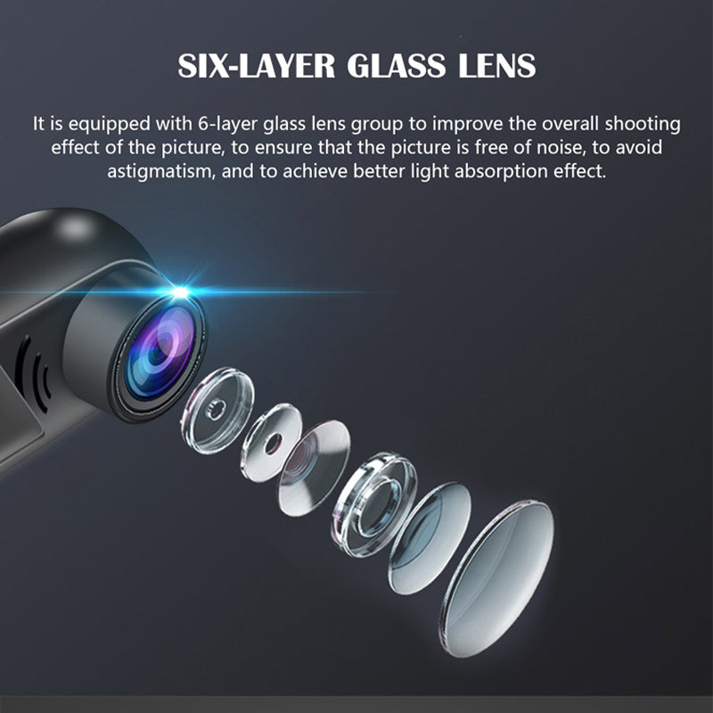 Lisslune | 1080P HD 360° Rotating Mini ADAS Dashcam
