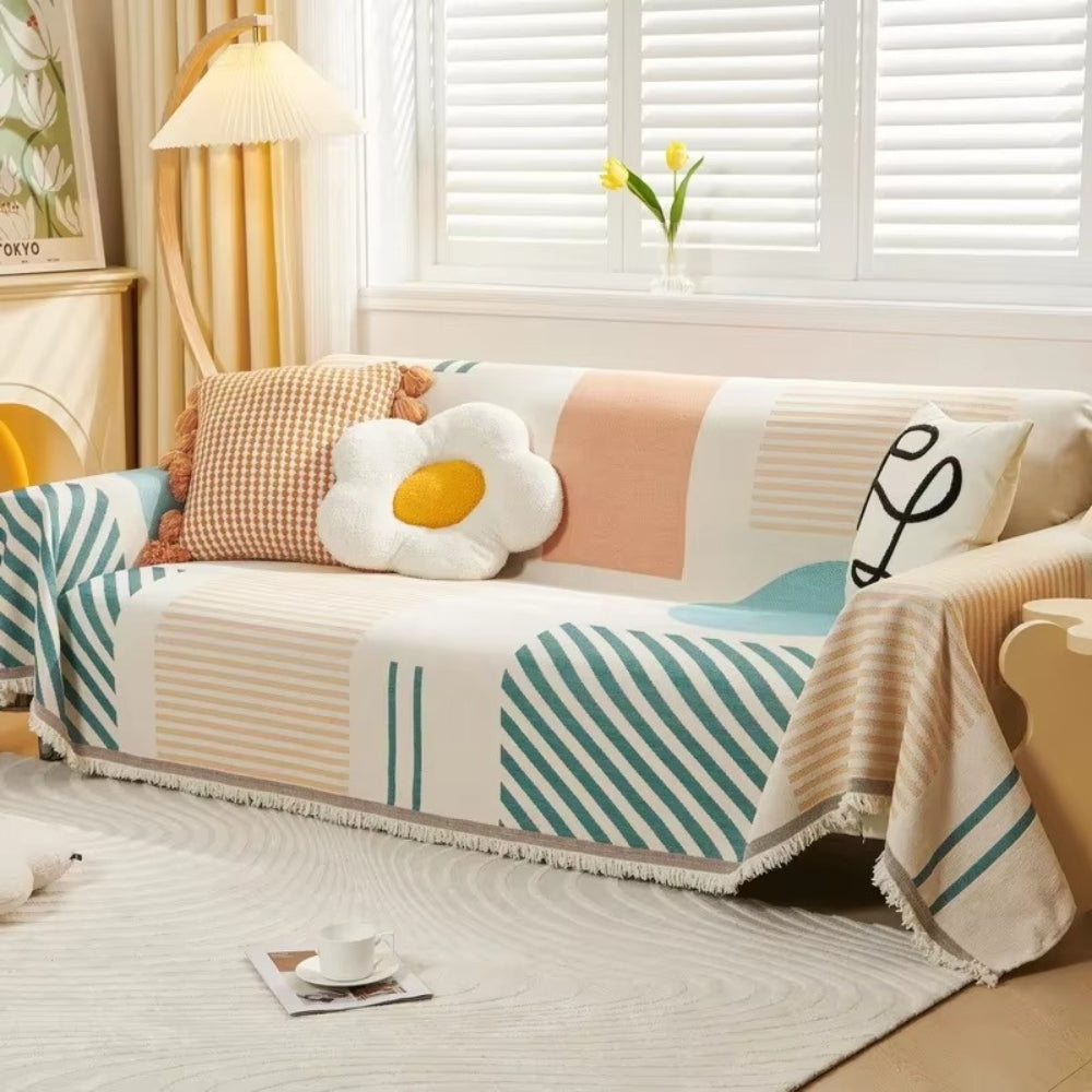Lisslune | Meringue Chenille Geometry Sofa Cover