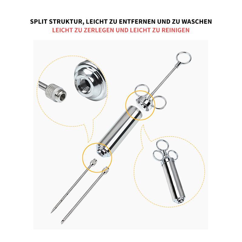 Lisslune | 304 spice injector made of stainless steel for marinating meat in the kitchen