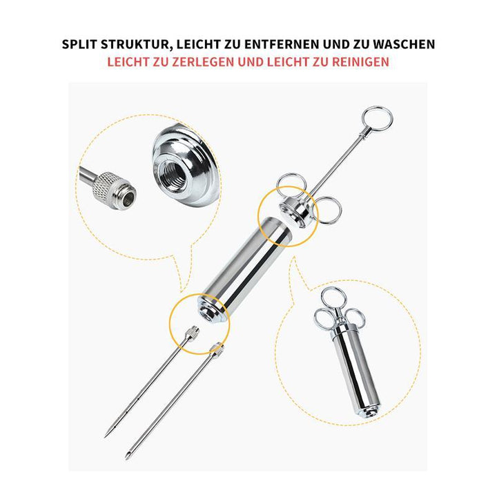Lisslune | 304 spice injector made of stainless steel for marinating meat in the kitchen