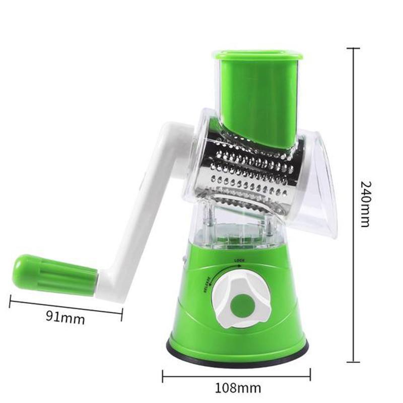 Lisslune | 3 in 1 Rotating Cheese Grater Vegetable Cutter