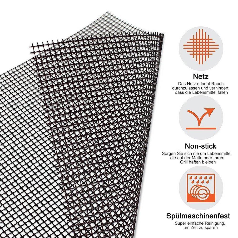 Lisslune | Teflon mesh grill mat non-stick reusable, rectangular 33x40 cm, 1/3 pc