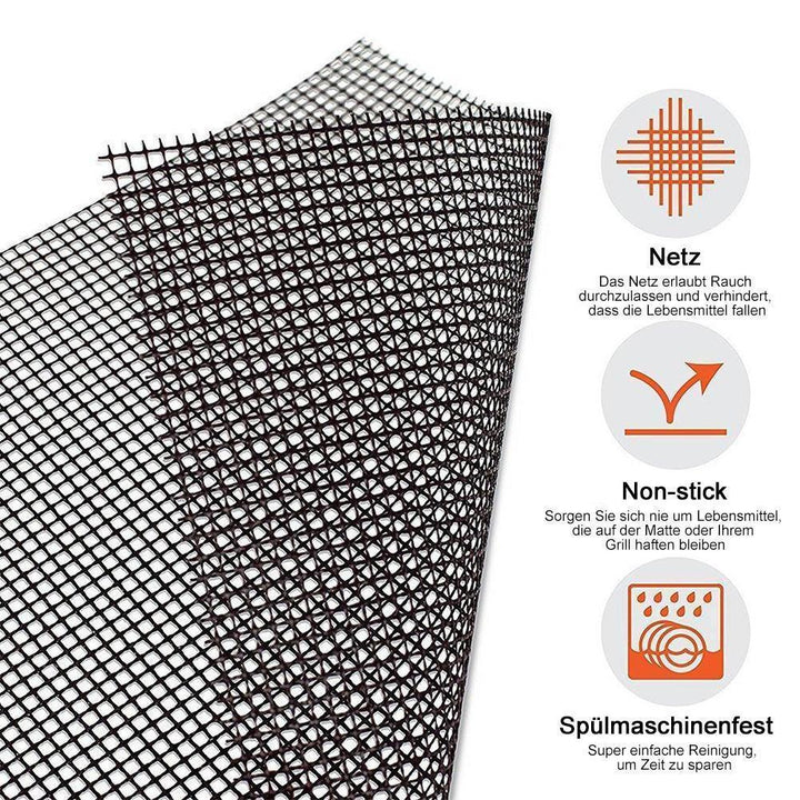 Lisslune | Teflon mesh grill mat non-stick reusable, rectangular 33x40 cm, 1/3 pc