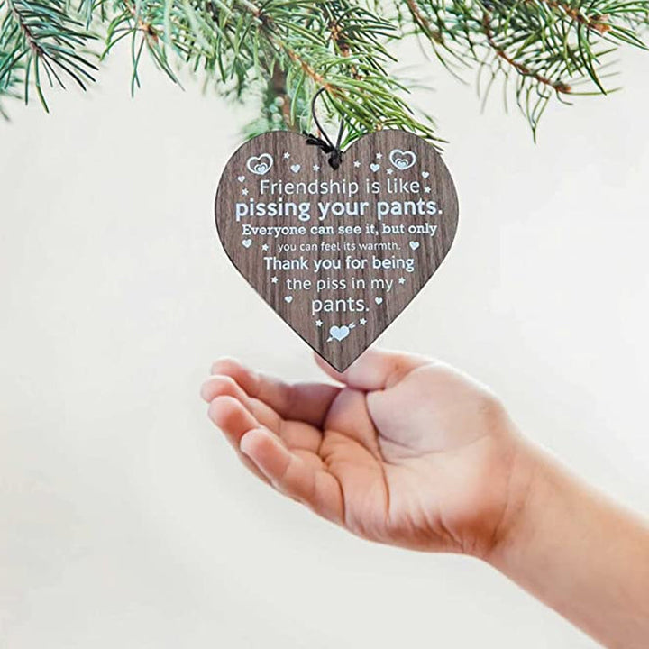 Lisslune | Friendship Wood Pendant Christmas Tree Decor (3 Pieces)