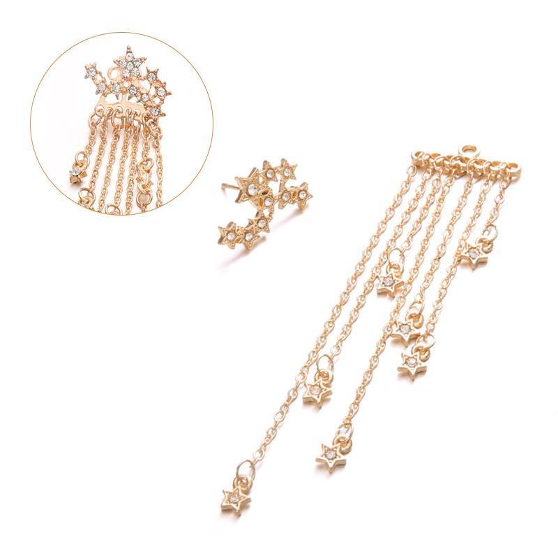 Lisslune | Star tassel earrings in bohemian style