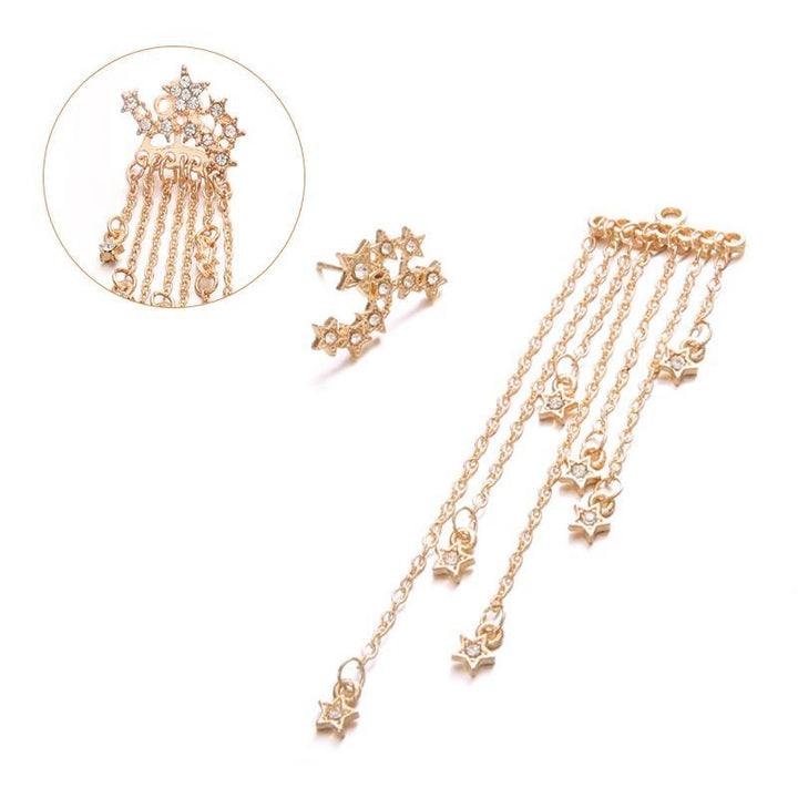 Lisslune | Star tassel earrings in bohemian style