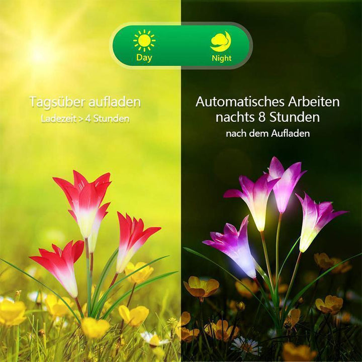 Lisslune | Solar powered LED flower, Solar Garden Stake Lights