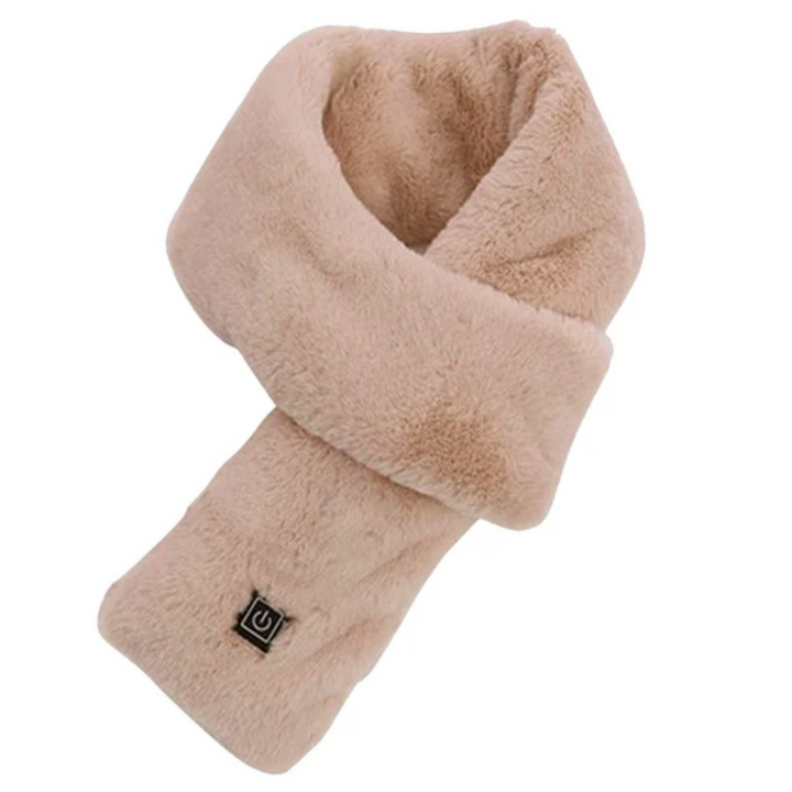 Lisslune | Heated Synthetic Fur Scarf UK – Rechargeable USB Winter Scarf, Soft Thermal Neck Warmer