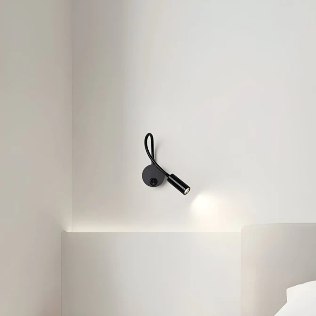 Lisslune | Wireless LED Wall Light with Flexible Arm in Black