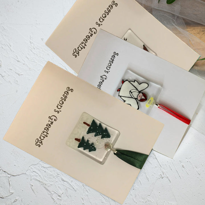 Lisslune | Handmade Christmas card ornaments