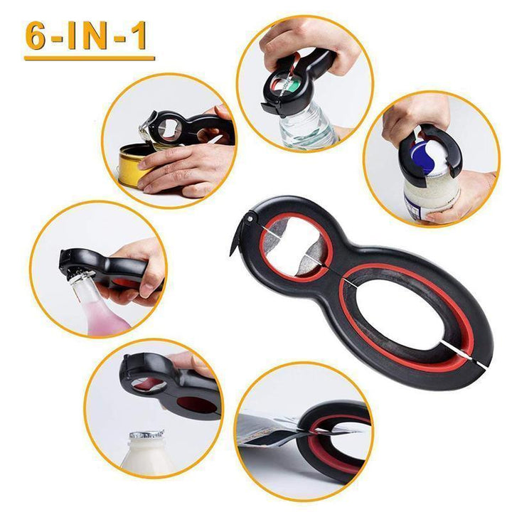 Lisslune | 6 in 1 Multifunctional Portable Bottle Opener