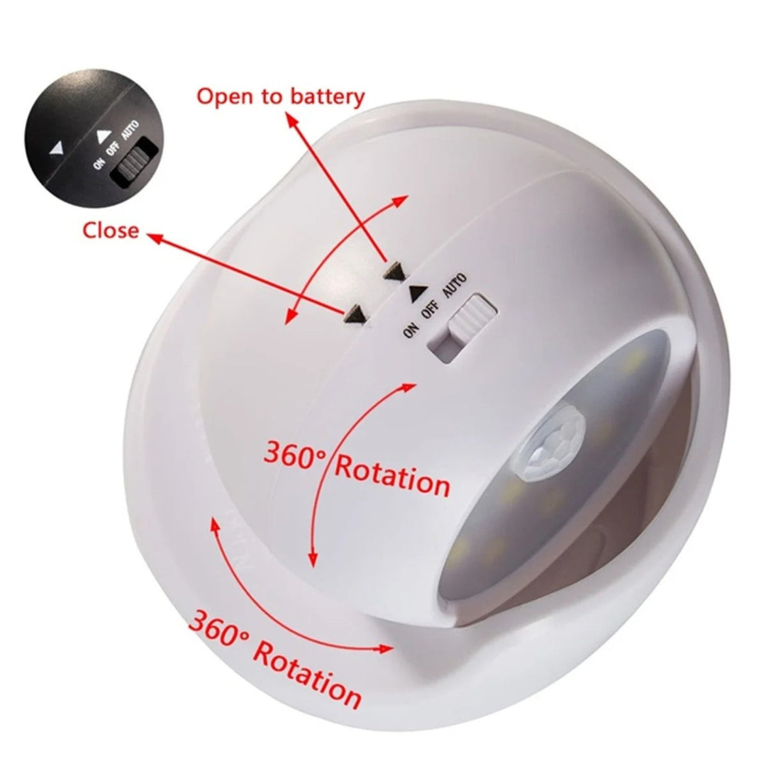 Lisslune | Wireless Battery Powered External Security Lights – Motion Sensor LED Spotlight for Home, Garden, and Wall Illumination