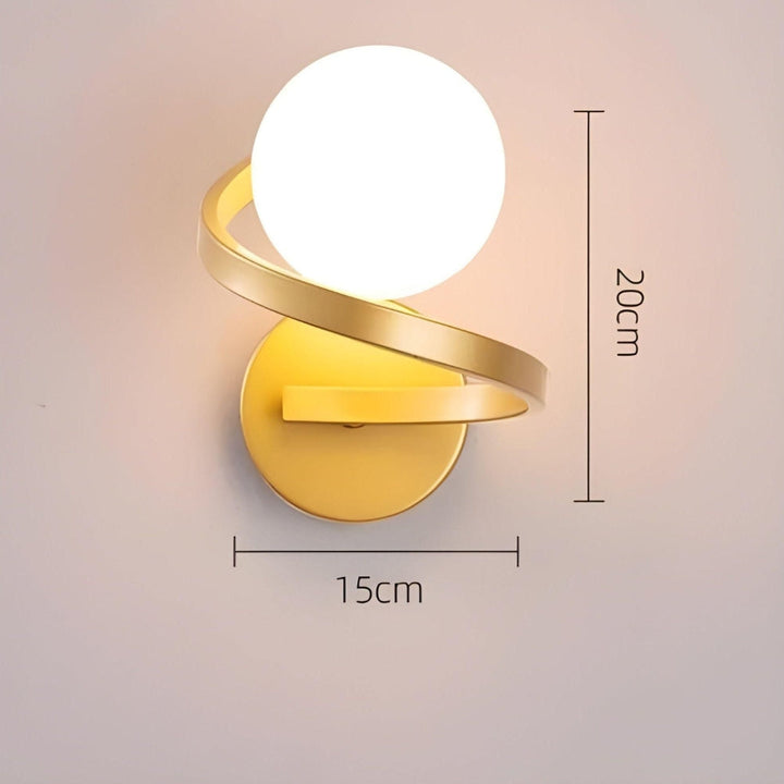 Lisslune | LumiSpire – Spiral LED wall light with modern design