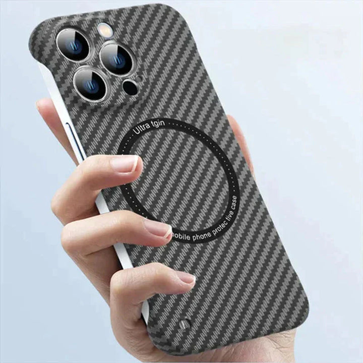 Lisslune | Frameless Magnetic Phone Case Made of Carbon Fiber for iPhone