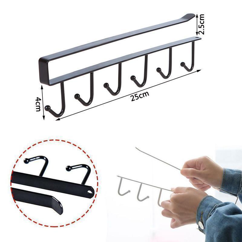 Lisslune | Multifunctional Cabinet Hooks Shelf, 2 Pieces